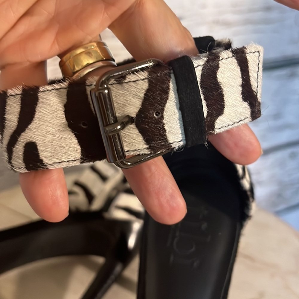 TIBI New York stiletto heel calf hair summer sandals 36.5 - Picture 10 of 13